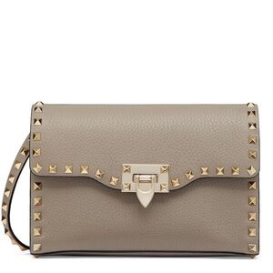 Valentino Small Rockstud Calfskin Crossbody Bag
